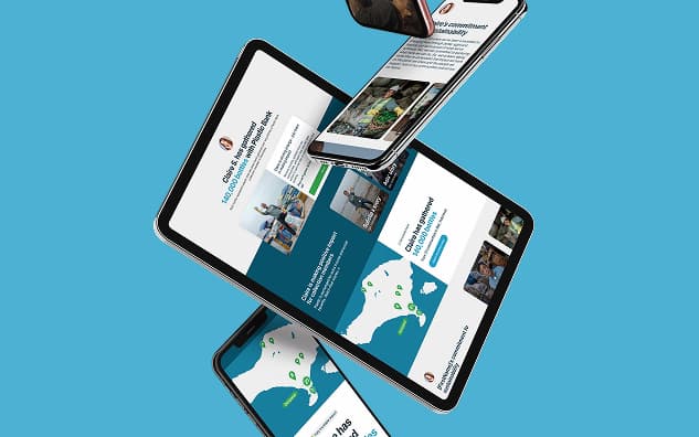 Plastic Bank platform shown on mobile and tablet